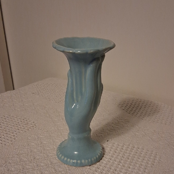 🌷 Vintage Shawnee Pottery Blue Tulip Hand Vase – USA, 1940s - Picture 13 of 15